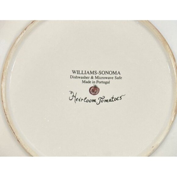 Williams- Sonoma Heirloom Tomatoes Pear Tomato Soup Pasta Bowl Portugal 9" - Picture 2 of 3